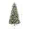 7.5ft. Pre-Lit Snowed Tipped Clermont Mixed Pine & Pinecones Artificial Christmas Tree with Clear LED Lights
